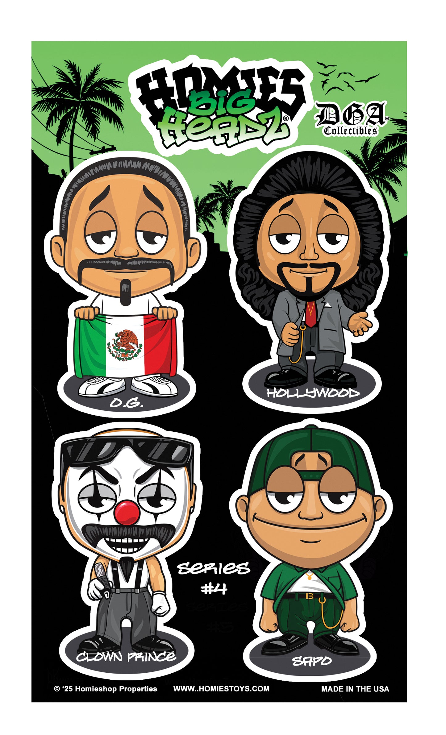 SERIES #4- HOMIES BIG HEADZ Vinyl Decal Stickers