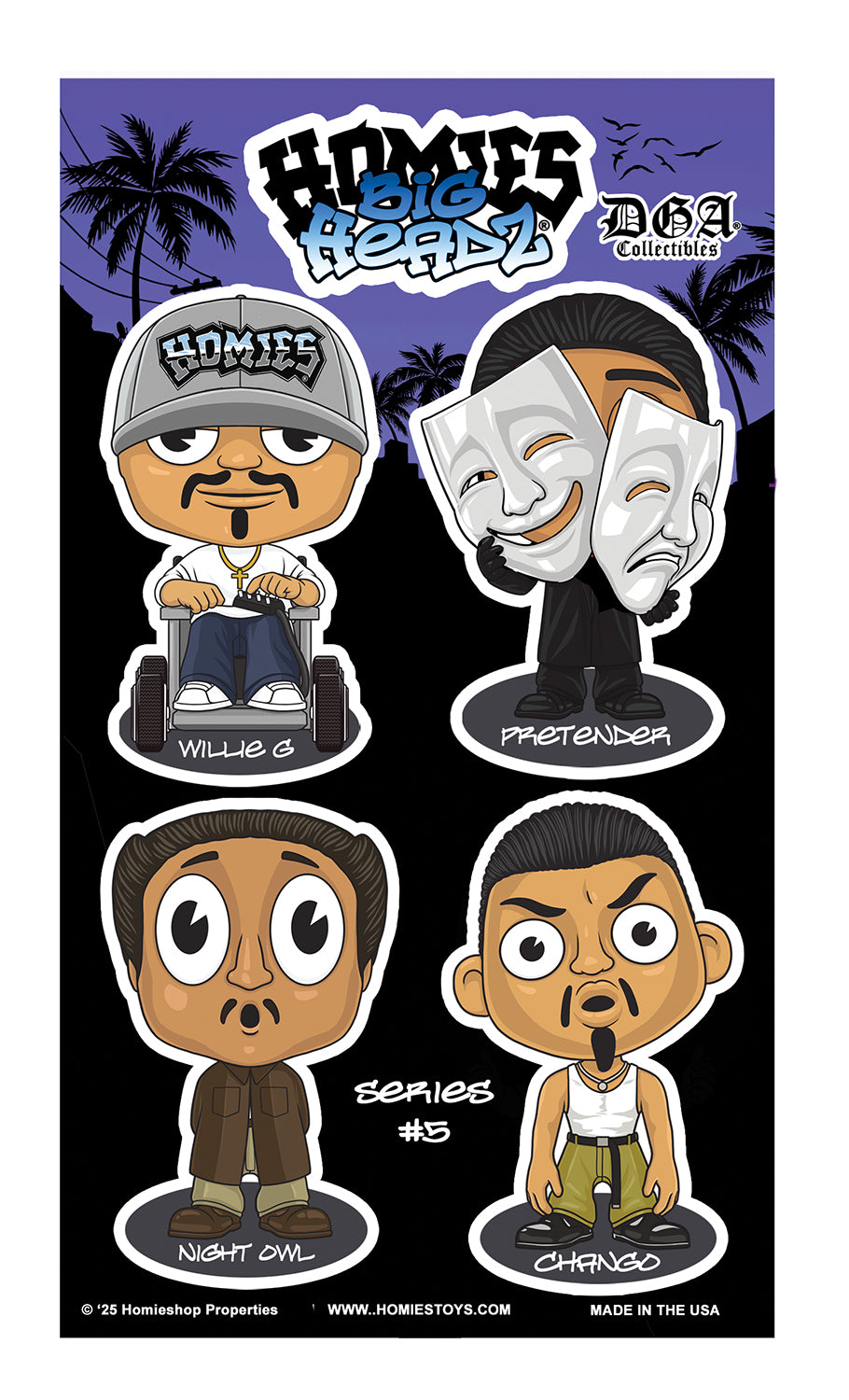 SERIES #5- HOMIES BIG HEADZ Vinyl Decal Stickers
