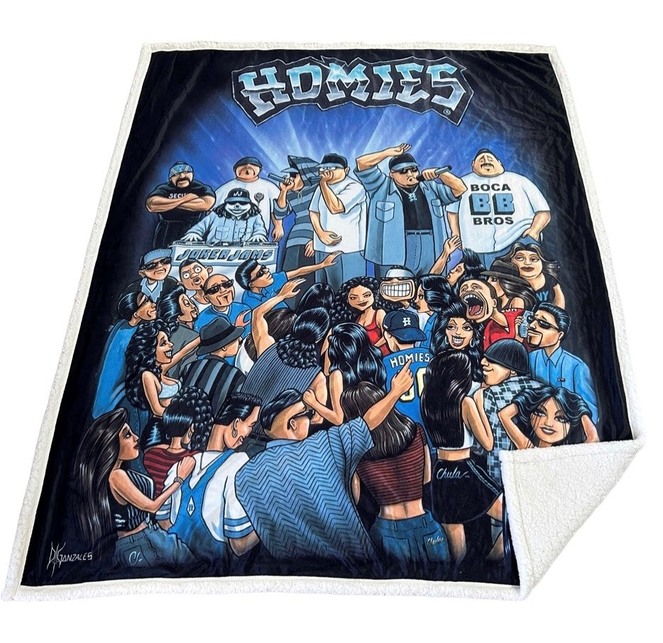 HOMIES - Manta Sherpa RECORD PARTY de 50" x 60"