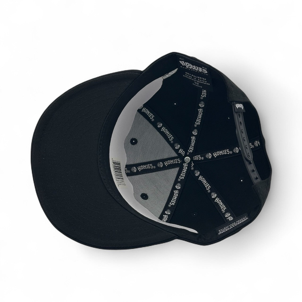 HM™ - SNAPBACK HAT B/W Logo on BLACK