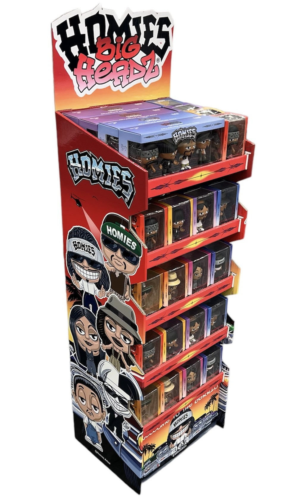 DGA Collectibles - Expositor de suelo de colección Homies Big Headz