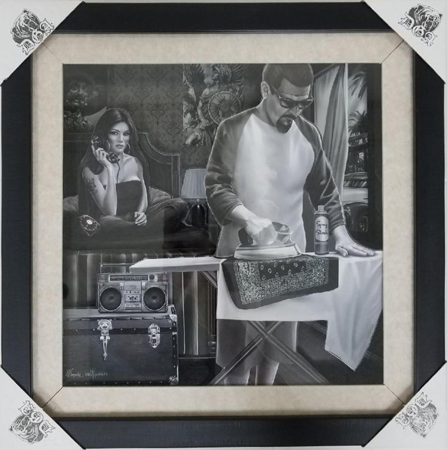 Old Skool - Cuadro de arte con sombras - 15" x 15"