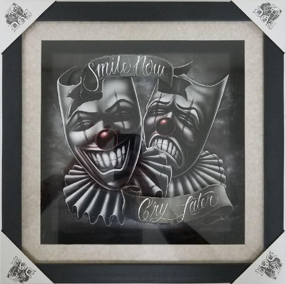 Drama - Cuadro de arte con sombras - 15" x 15"