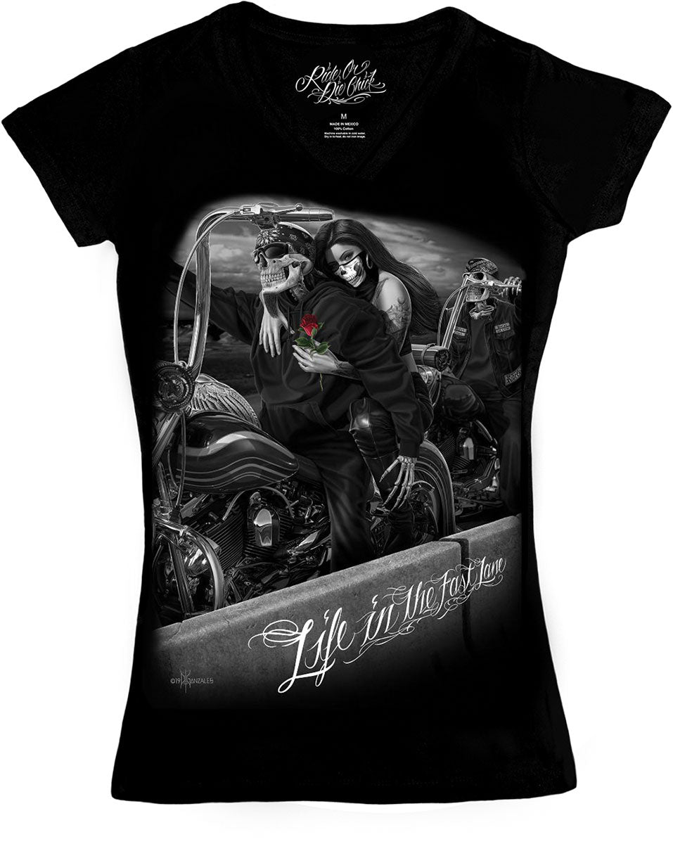 RODC - Camiseta Fast Lane con escote en V