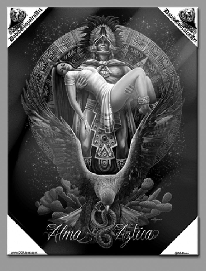 ALMA AZTECA - Lienzo pequeño - 12" X 16"