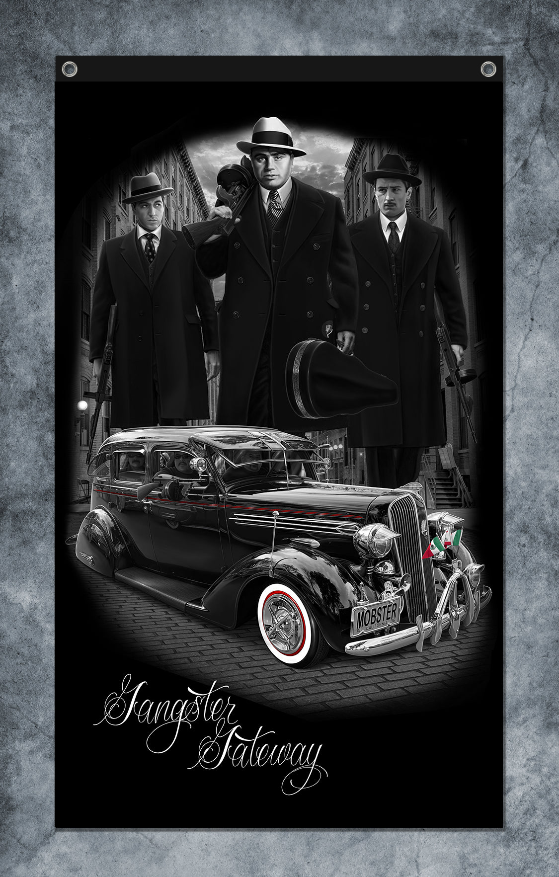 DGA - 3' X 5' - BANDERA / BANNER - SLAM - PUERTA DE ENTRADA DE GÁNGSTER