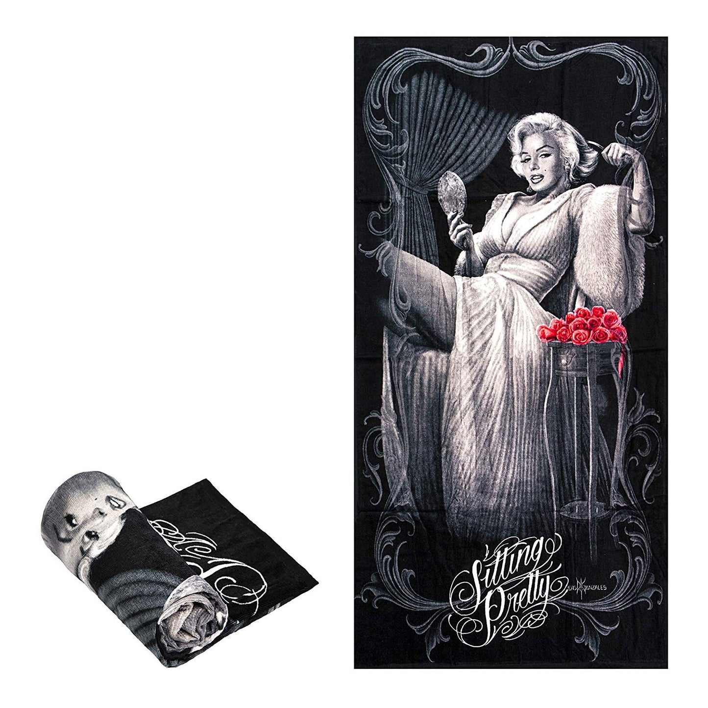 SITTING PRETTY Beach Towel