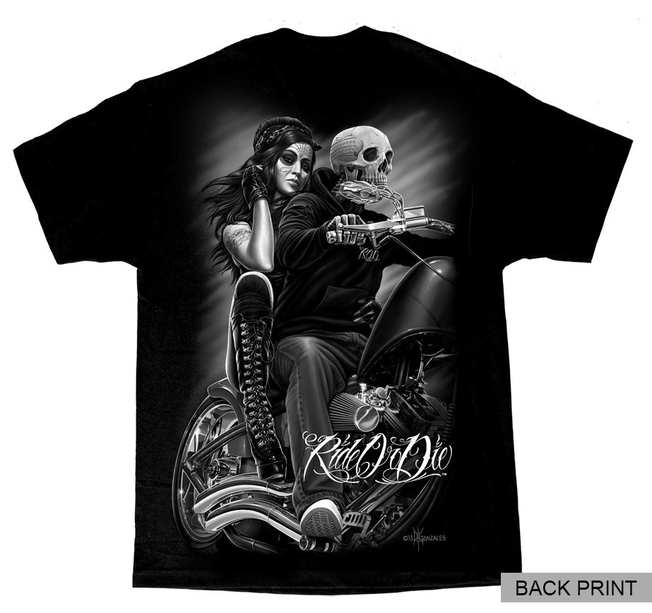 Camiseta Biker Babe para hombre con estampado en el reverso - ROD