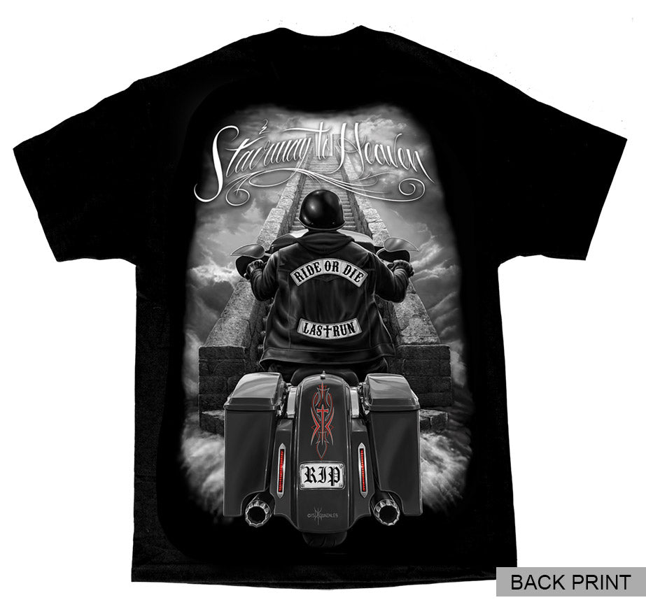 Camiseta estampada con la palabra "Stairway To Heaven" para hombre