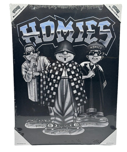 HOMIES - EIGHTBALL TRIO - Lienzo pequeño - 12" X 16"
