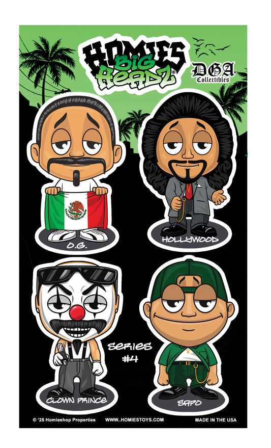 SERIES #4- HOMIES BIG HEADZ Vinyl Decal Stickers