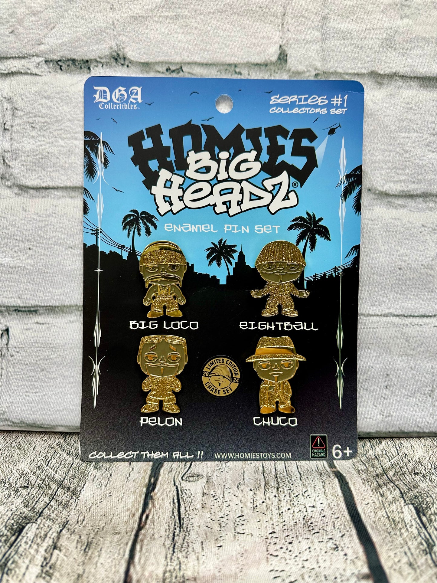 DGA Collectibles- BIG HEADZ Enamel PIN Set - Series #1 (GOLD)