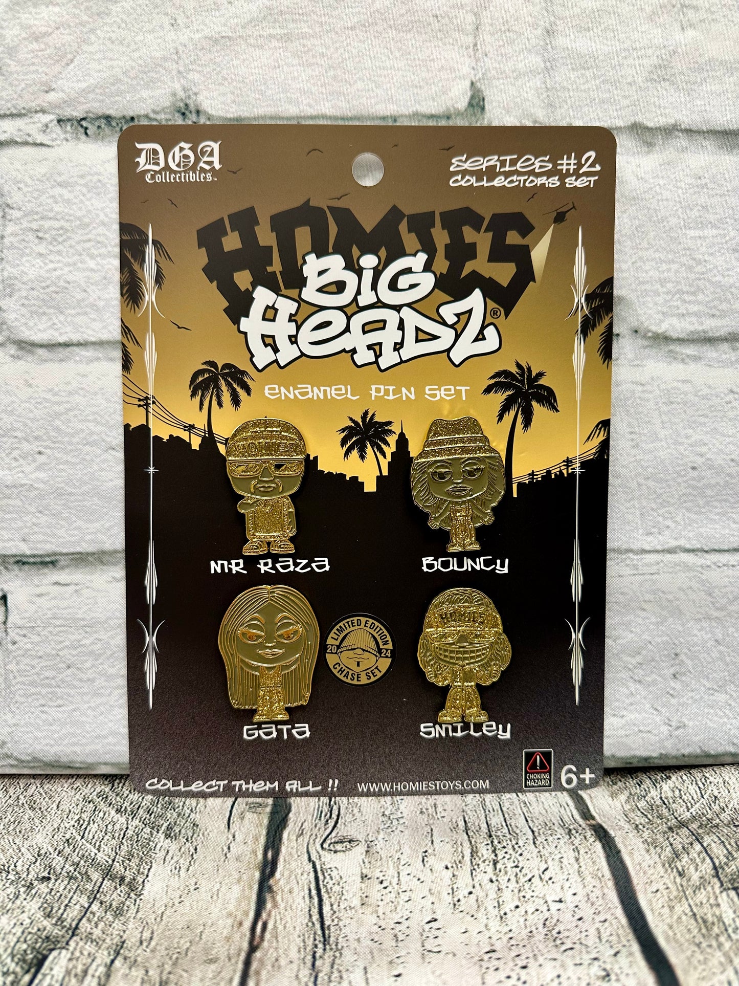 DGA Collectibles- BIG HEADZ Enamel PIN Set - Series #2 (GOLD)