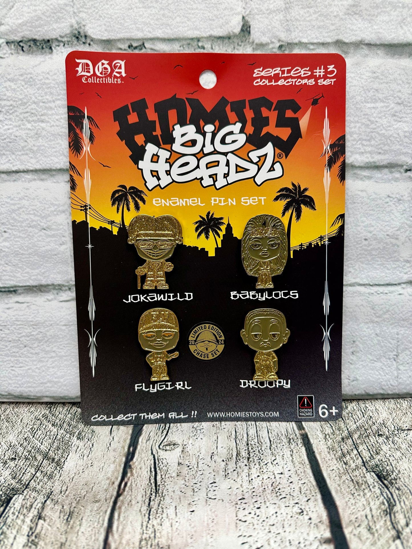 DGA Collectibles- BIG HEADZ Enamel PIN Set - Series #3 (GOLD)