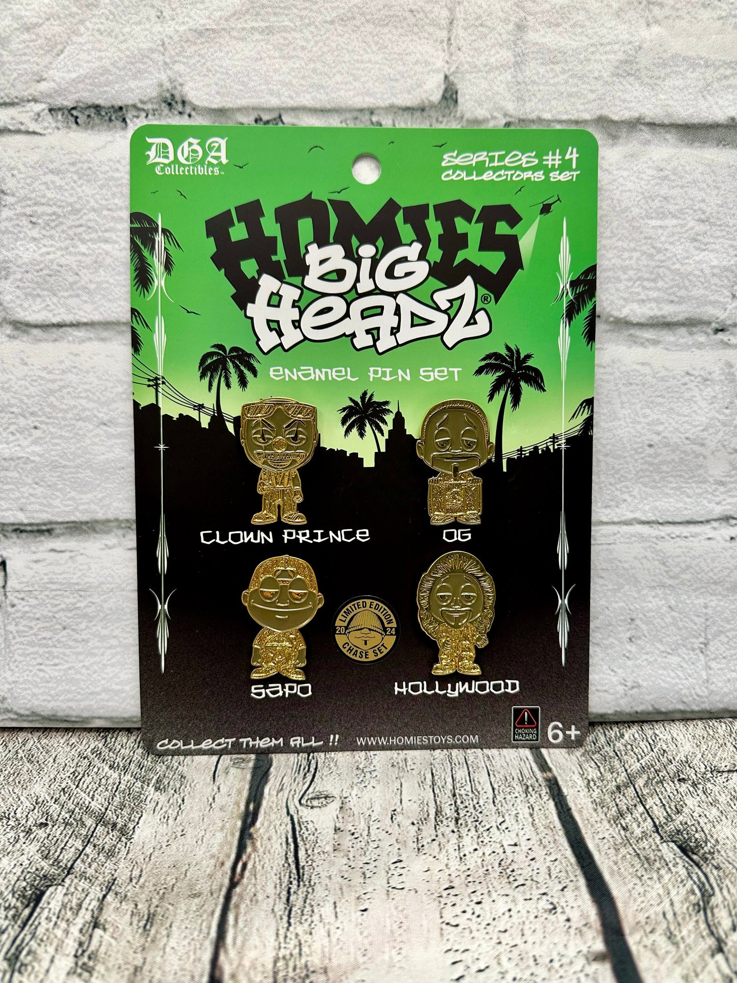 DGA Collectibles- BIG HEADZ Enamel PIN Set - Series #4 (GOLD)