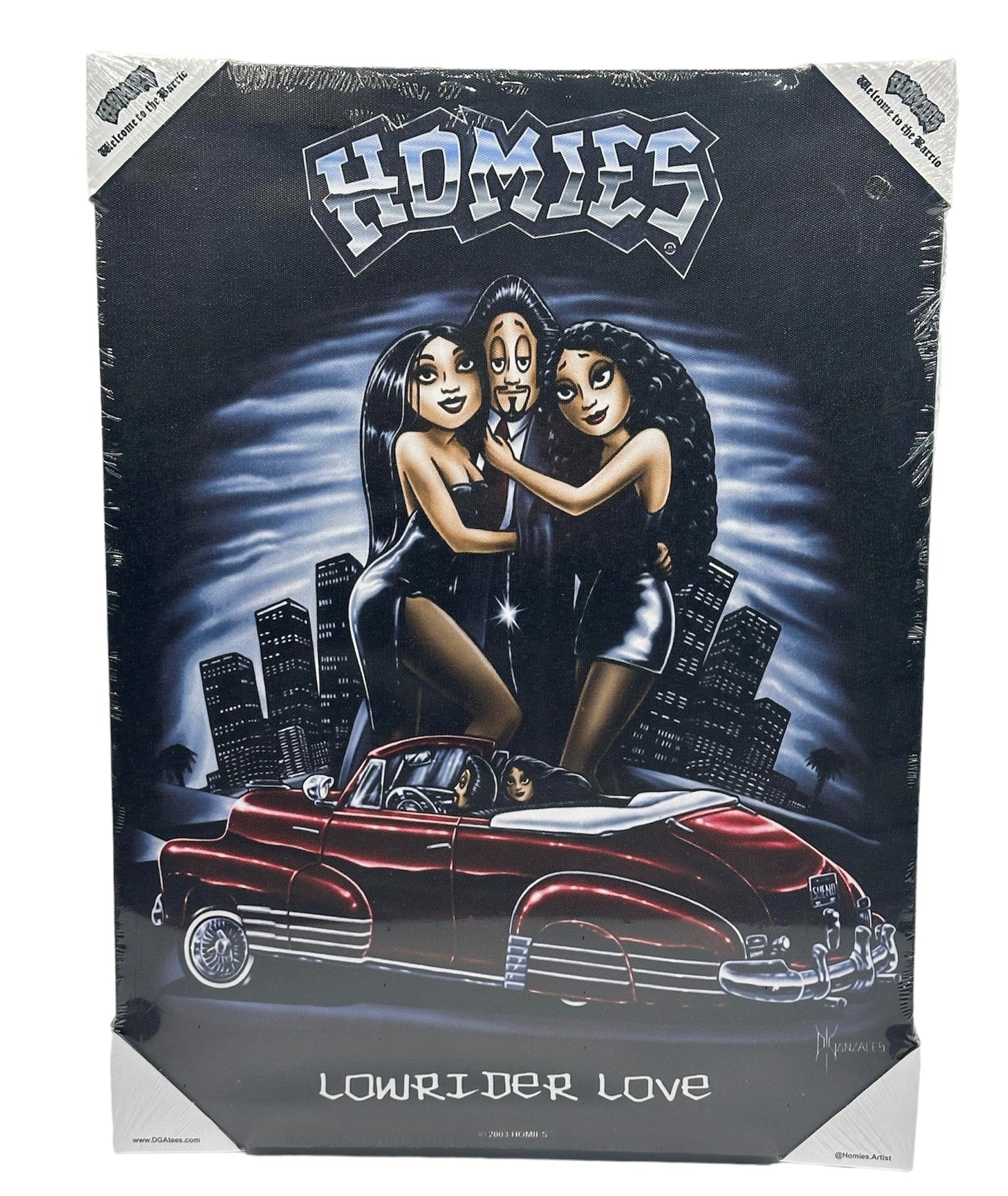 HOMIES - LOWRIDER LOVE - Small Canvas Art - 12" X 16"