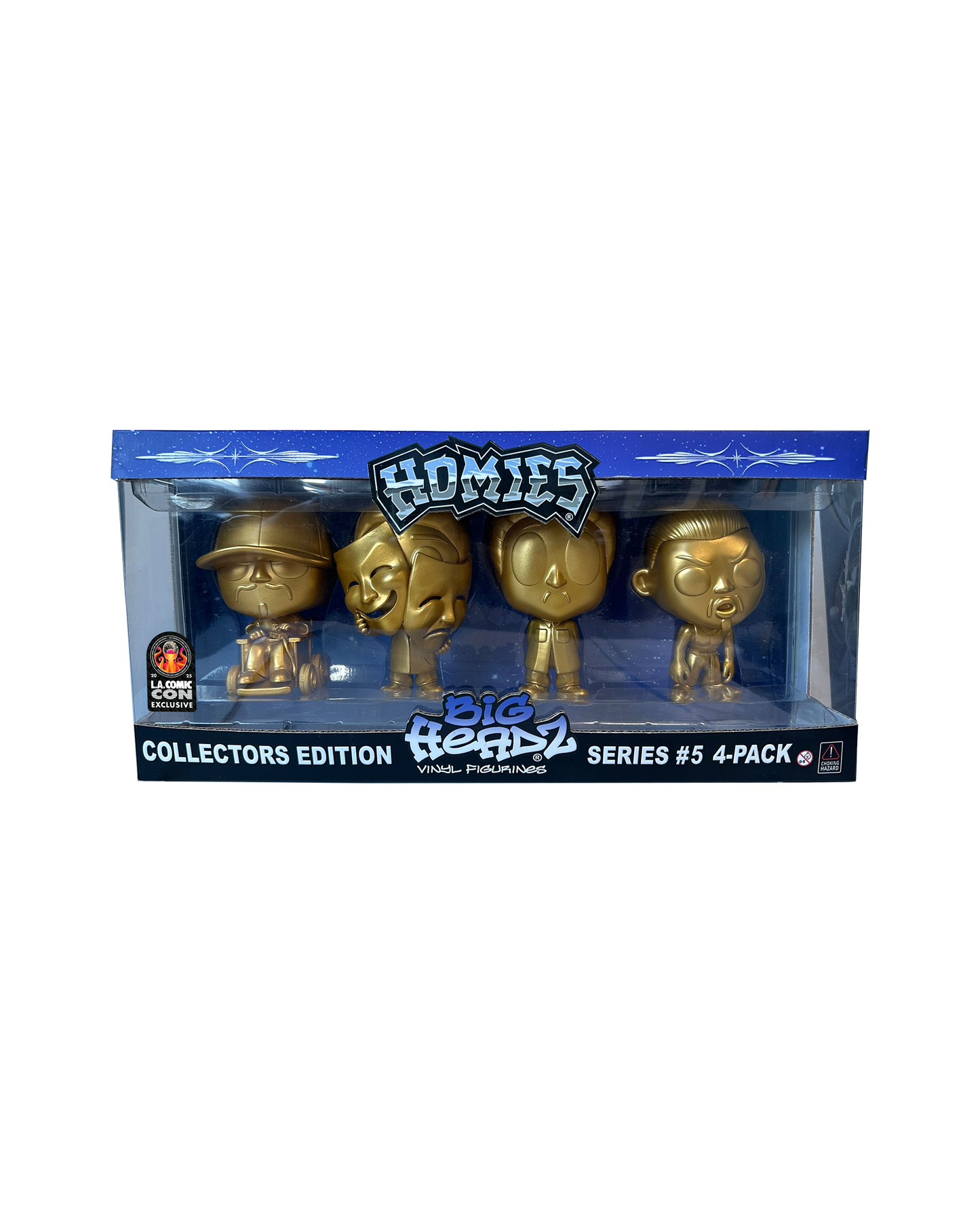 HOMIES™ - LA Comic Con BIG HEADZ SERIES 5 GOLD SIGNATURE 4-PACK CHASE SET