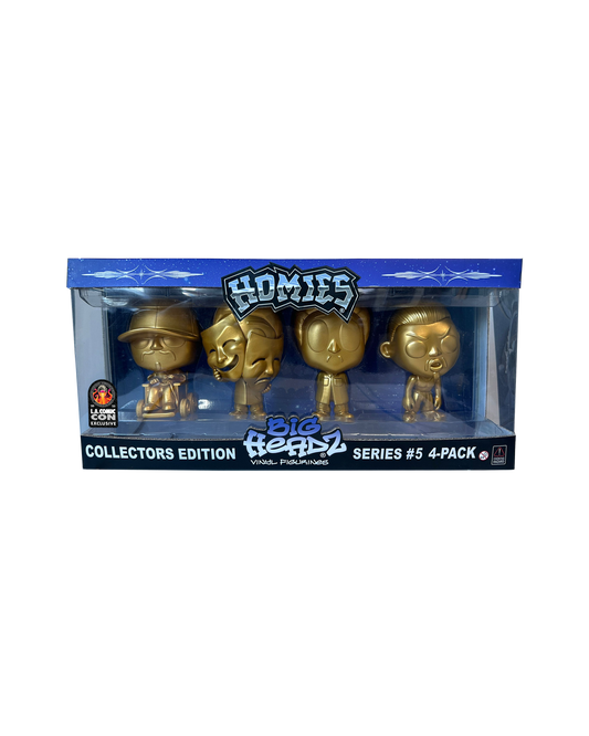 HOMIES™ - LA Comic Con BIG HEADZ SERIES 5 GOLD SIGNATURE 4-PACK CHASE SET