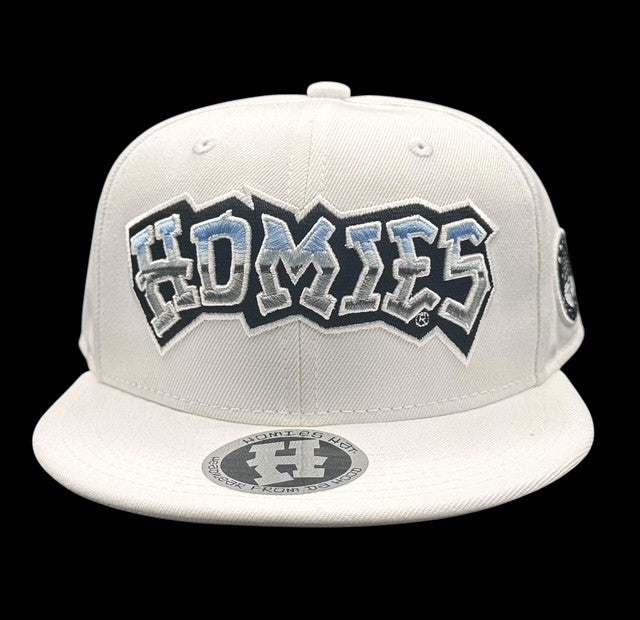 HOMIES™ - SNAPBACK HAT CHRM Logo on White – DGA Tees