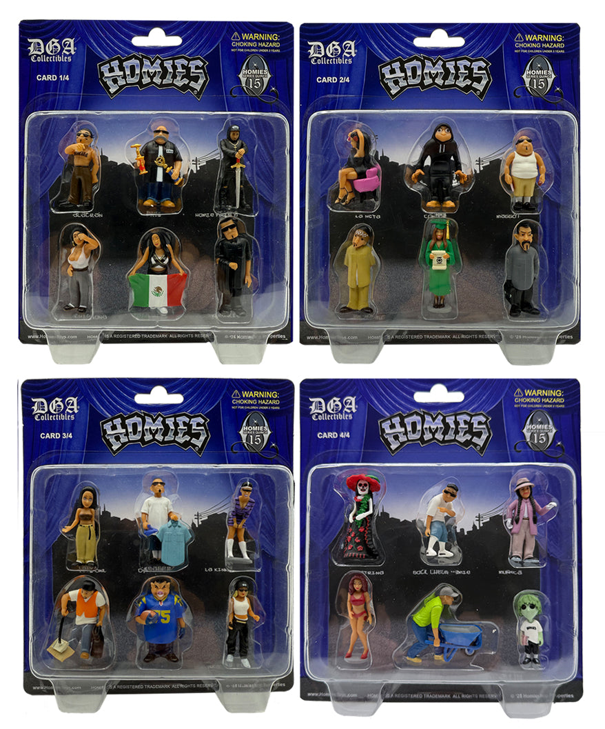 HOMIES Series 15 - Blister Card Set of 4 (24 Figures Total) – DGA Tees