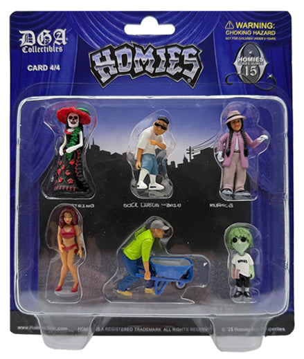 HOMIES Series 15 - Blister Card Set of 4  (24 Figures Total)