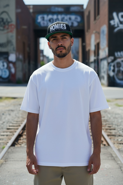 HM™ - SNAPBACK HAT Welcome To The Barrio on BLACK W/ Green Under Brim