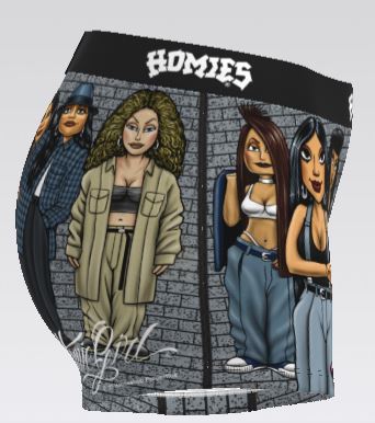 HG- Women's BoyShorts -HOMIEGIRLS WALL