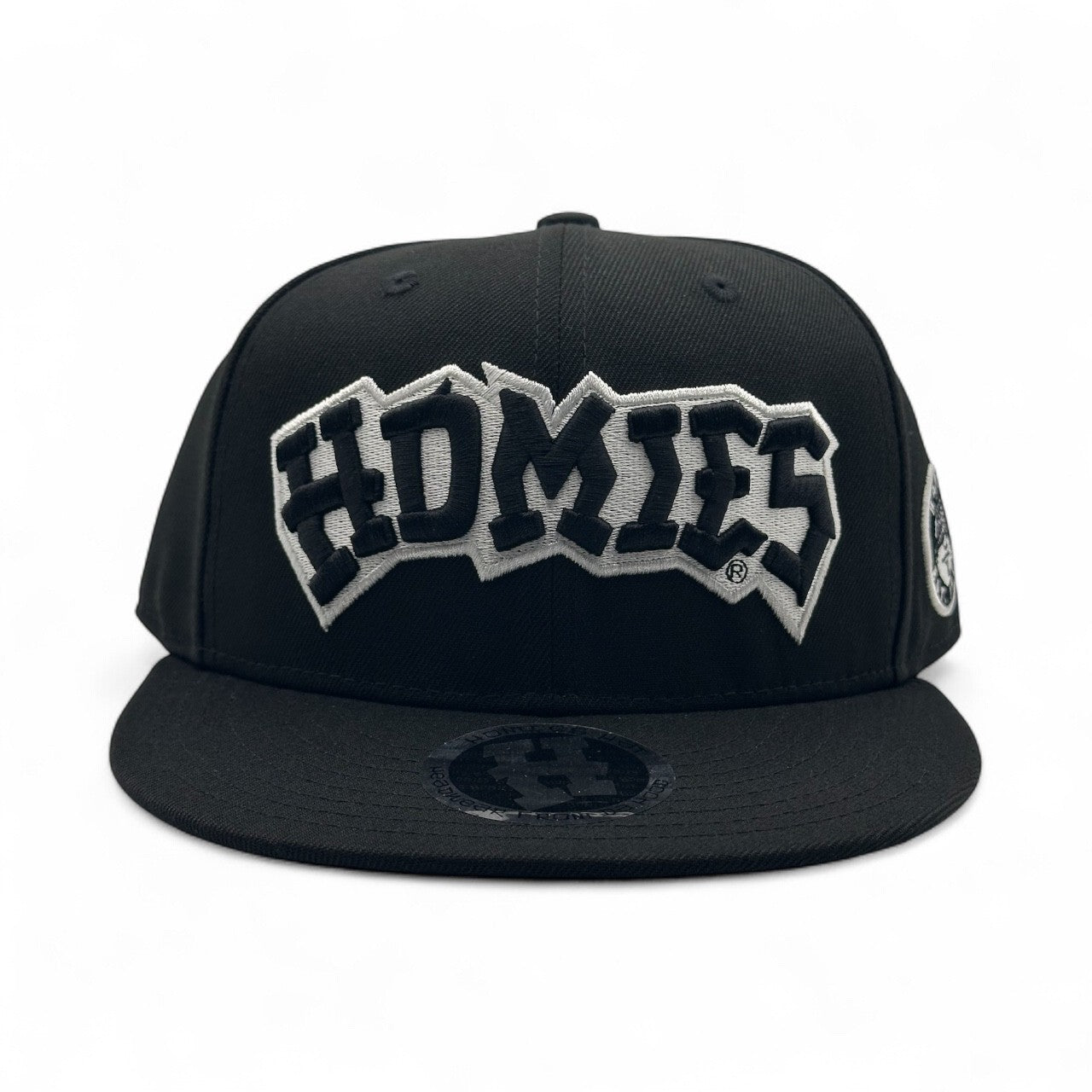 HM™ - SNAPBACK HAT B/W Logo on BLACK