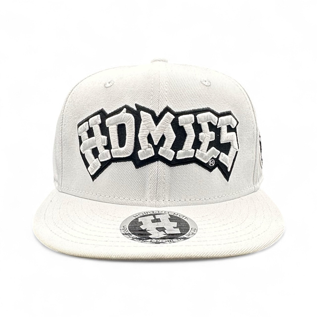 HOMIES™ - SNAPBACK HAT W/B Logo on White – DGA Tees