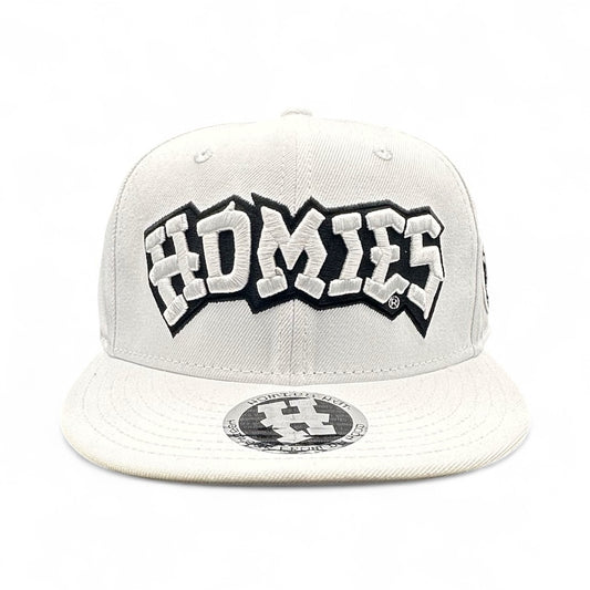 HM™ - SNAPBACK HAT W/B Logo on White
