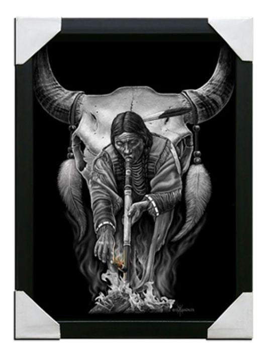 Chiefin - Small Framed Canvas Art - 12" x 16"