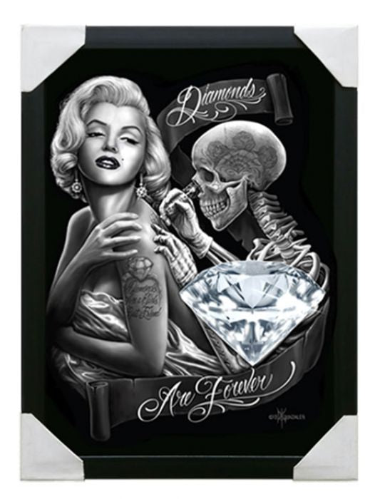 Diamonds - Small Framed Canvas Art - 12" x 16"