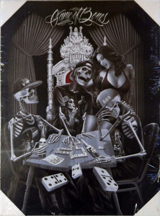JUEGO DE HUESOS - Lienzo pequeño - 12" X 16"