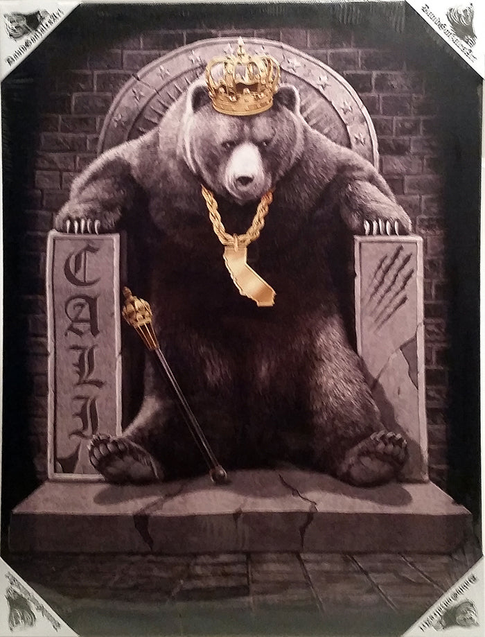 KING OF CALI - Small Canvas Art - 12" X 16"