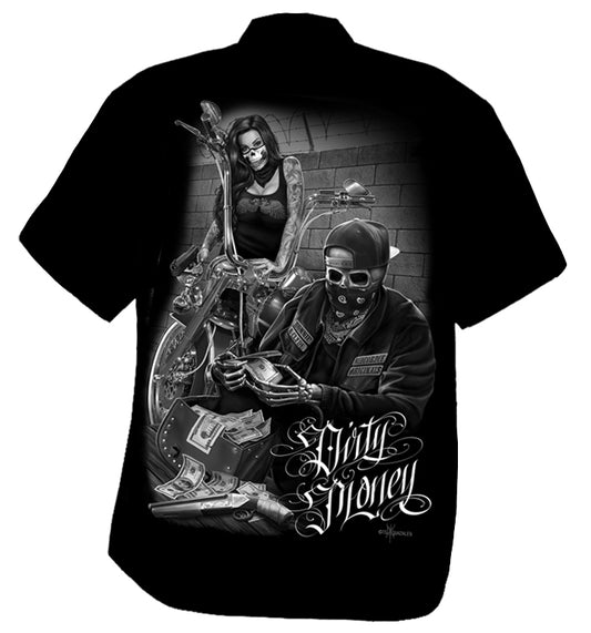 Camisa de trabajo ROD™ - Bonnie &amp; Clyde DINERO SUCIO