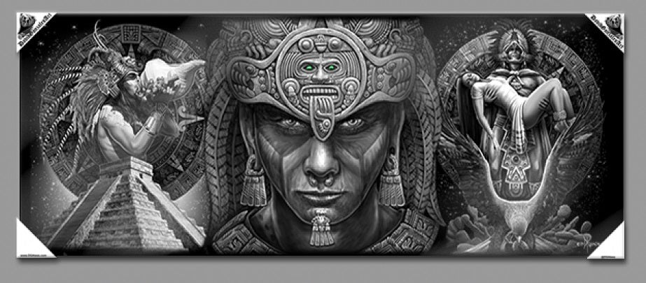 AZTECA - Lienzo grande - 16" X 40"
