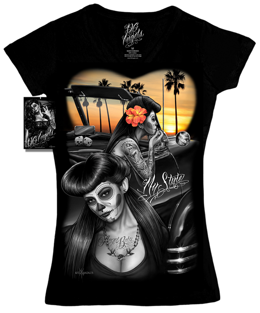Retirado - My Style - Camiseta de cuello en V para mujer (original)