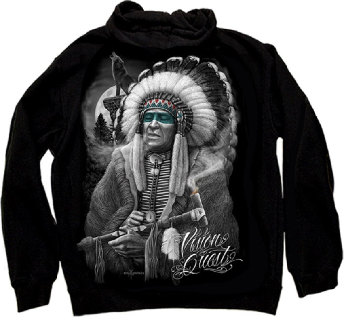 Sudadera con capucha y cremallera para hombre - VISION QUEST