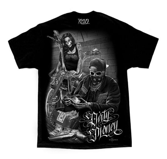 ROD - Camiseta para hombre Bonnie &amp; Clyde DIRTY MONEY