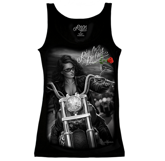 Retired Style- RODC - Lady Rider - Women's Tank Top
