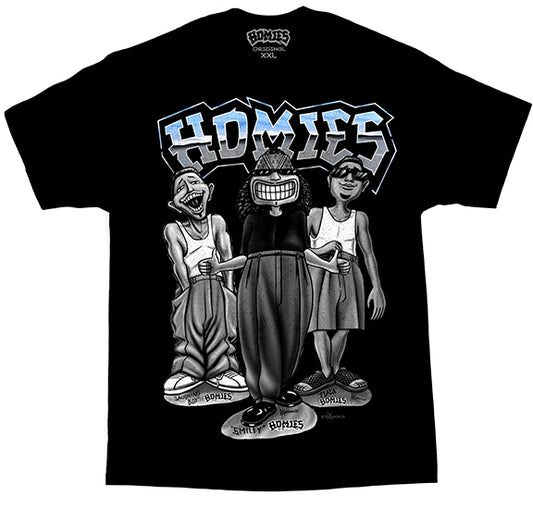 HOMIES SIGNATURE - SMILEY TRIO - Men's MAX HWT Tee