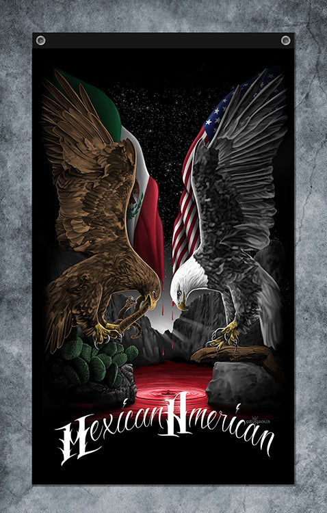 DGA - 3' X 5' - BANDERA / ESTANDARTE - MEXICANO AMERICANO
