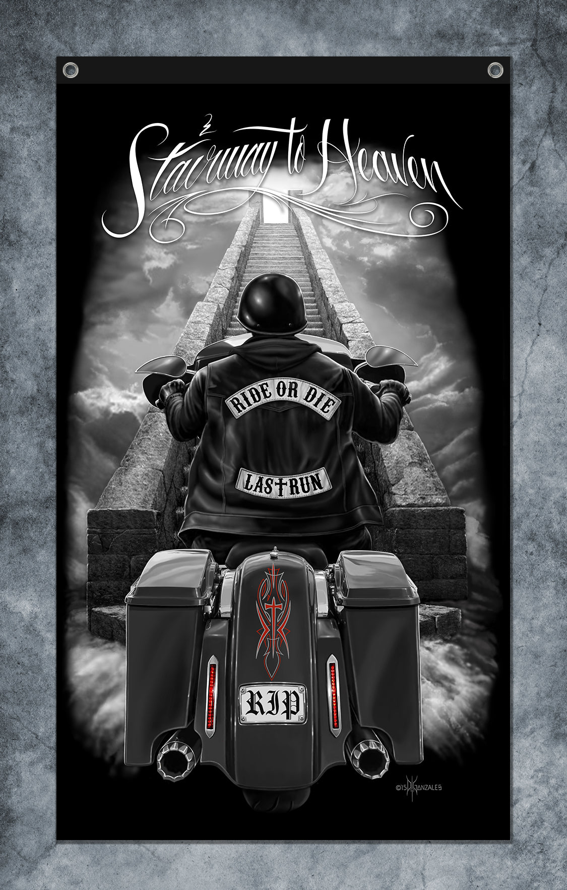 DGA - 3' X 5' - FLAG / BANNER - ROD - STAIRWAY TO HEAVEN