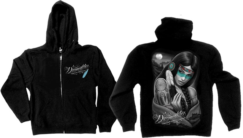 Sudadera con capucha y cremallera para mujer - DREAMCATCHER "BAJO STOCK"