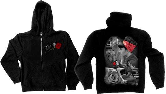 Sudadera con capucha y cremallera para mujer - PIN UP